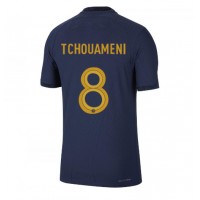 Camiseta Francia Aurelien Tchouameni #8 Primera Equipación Replica Mundial 2022 mangas cortas